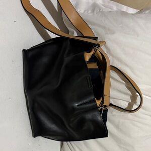 Chic Black and Tan Shoulder Bag